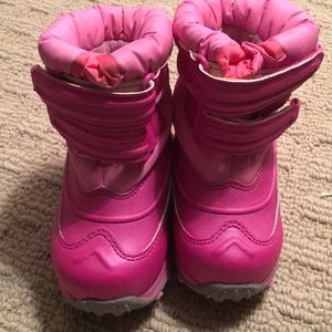 Girls LL Bean pink Snow Tread Boots
